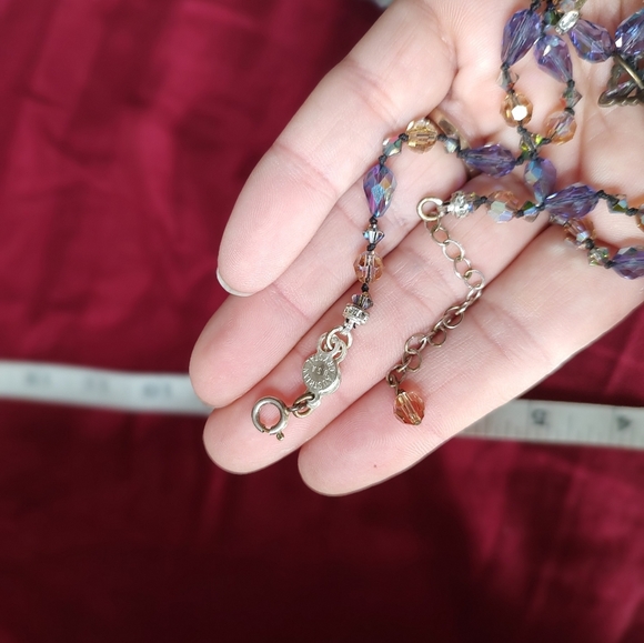 Lori Frantz-Koenig Bundle Hand Beaded Austrian Crystals Brass Necklace E… - Picture 9 of 16